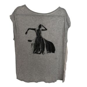 Gray Graphic Women's Top